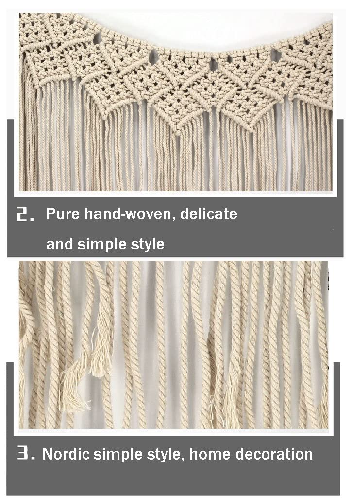 Tapices Macramé Tapicería de algodón de Pared Tejida a Mano, decoración del hogar/Tapiz de Pared/Fondo de Boda/Sala de Estar/habitación