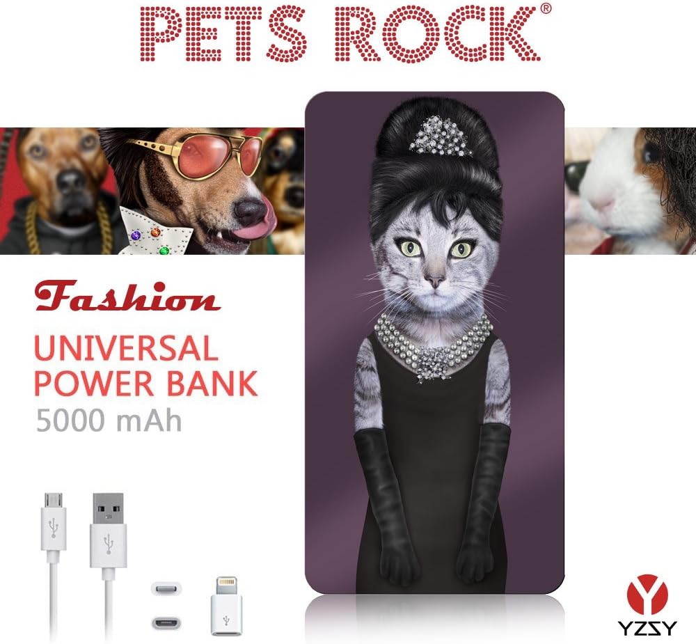 YZSY 5776 1126 Pets Rock Power Bank 5000 mAh Breakfast