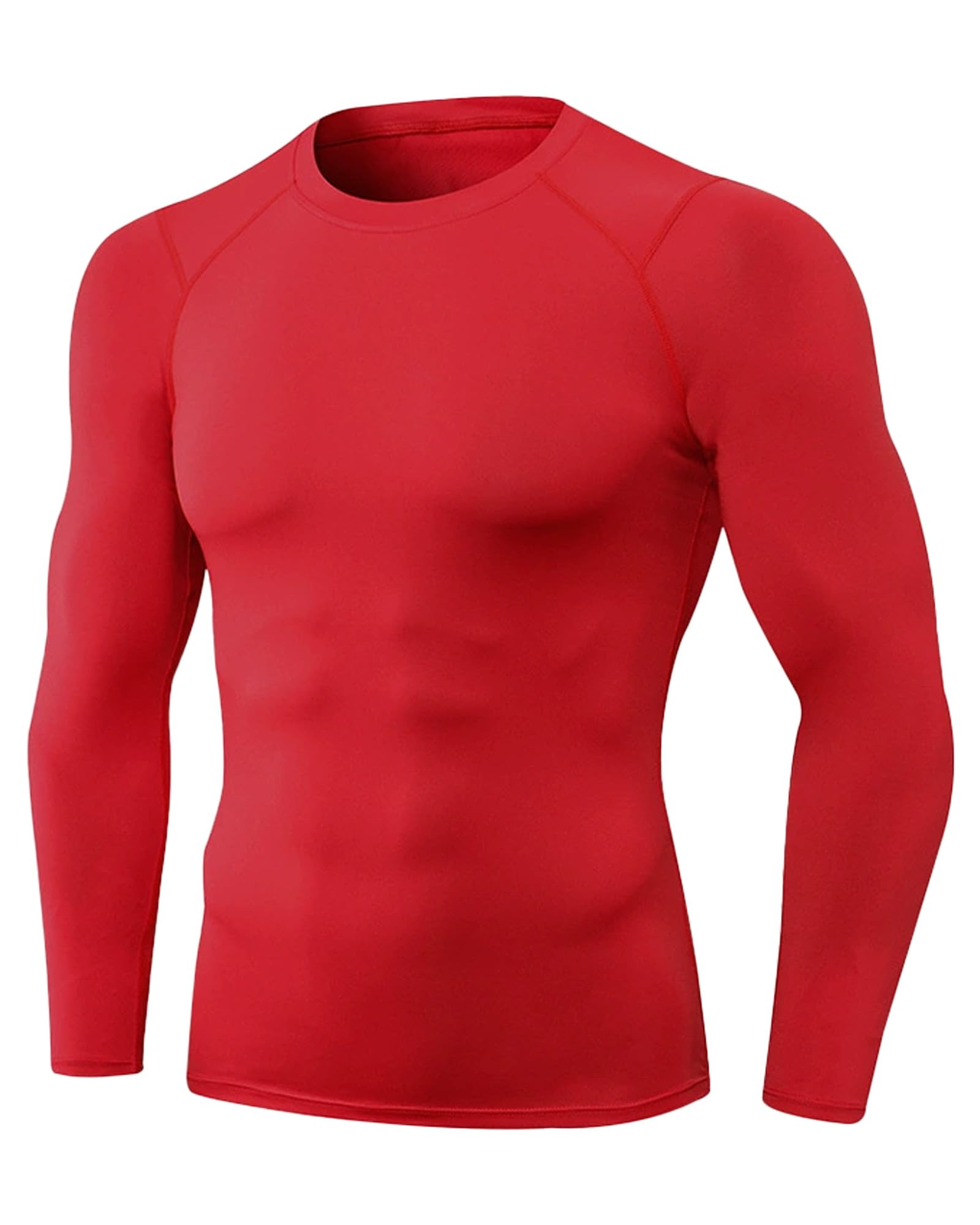 LWISMIL Men's Compression Shirt Long Sleeve Cool Dry Athletic Workout Tops Sports Base Layer Undershirts Running T-Shirt