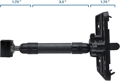 Miniatura 7 de Mount-It! Soporte para tableta de reposacabezas de coche premium con brazo ajustable, soporte de tableta de coche de fibra de carbono resistente