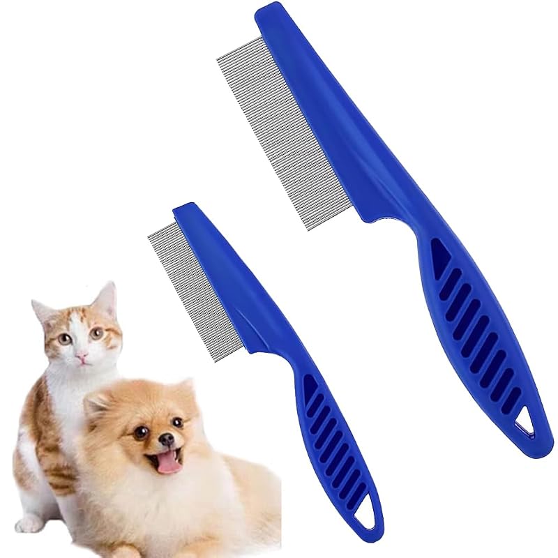 Pente para Cães e Gatos 2 em 1 em Aço Inoxidável NADUSEP, Pacote com 2