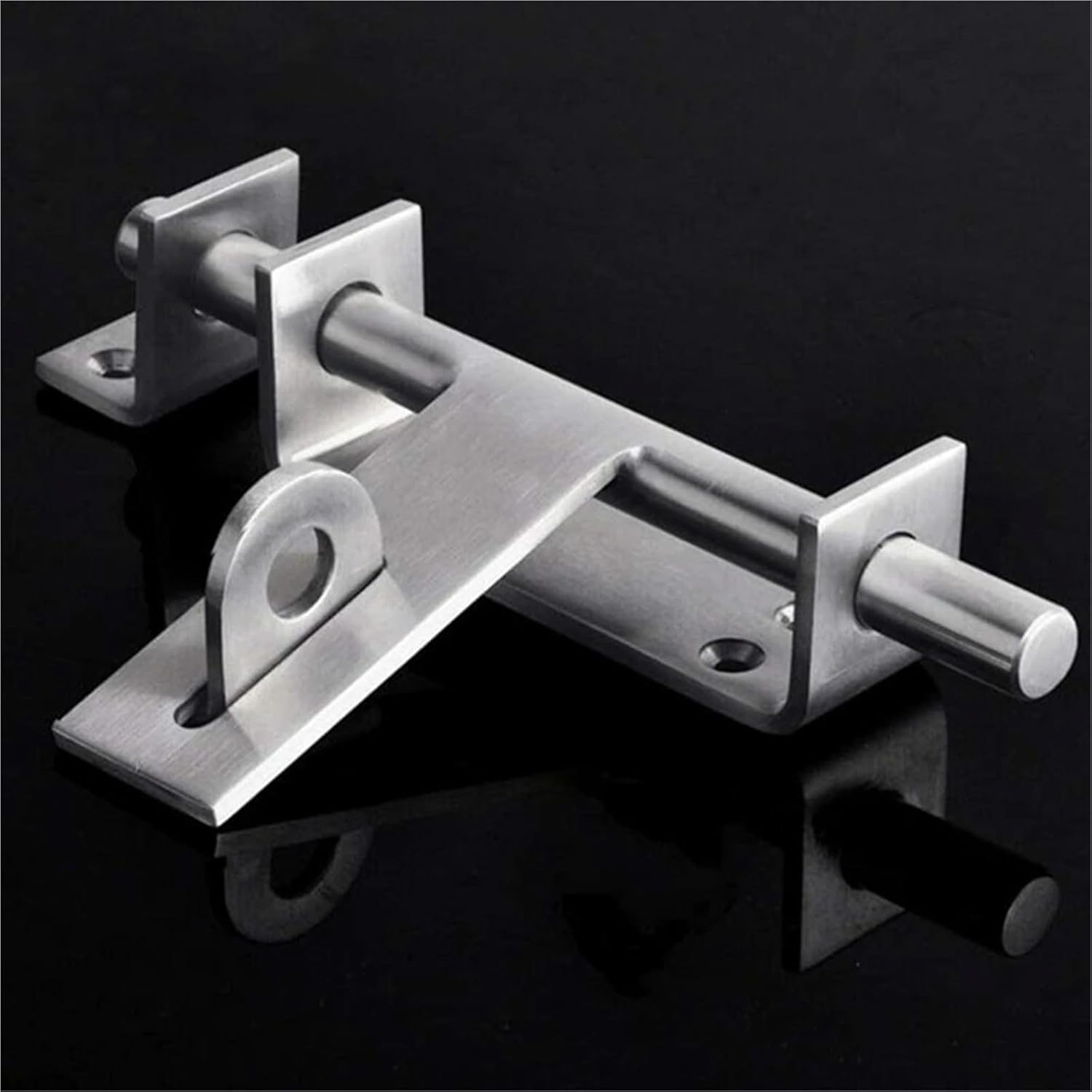 Compatible for 304 Stainless Steel Sliding Bolt, Heavy-Duty Door Lock Latch for Left Or Right Hand Installation