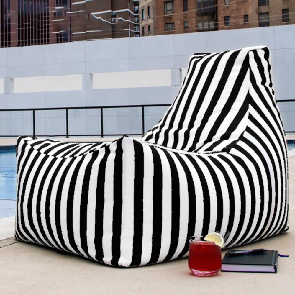 SXBCyan Copertura for Pouf da Esterno Senza Imbottitura, Pouf Impermeabile, Pouf Galleggiante for Piscina, Sdraio da Piscina, Pouf for Eventi in Spiaggia, Pouf Riutilizzabile for Il Nuoto(Black)