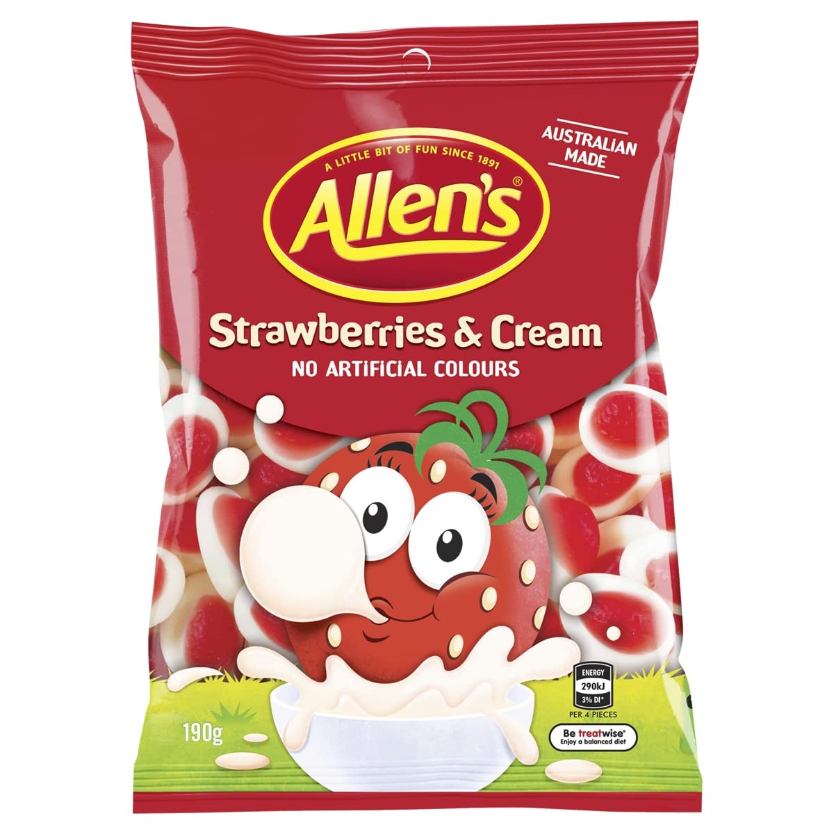 Allens Strawberry Cream 190g x 12