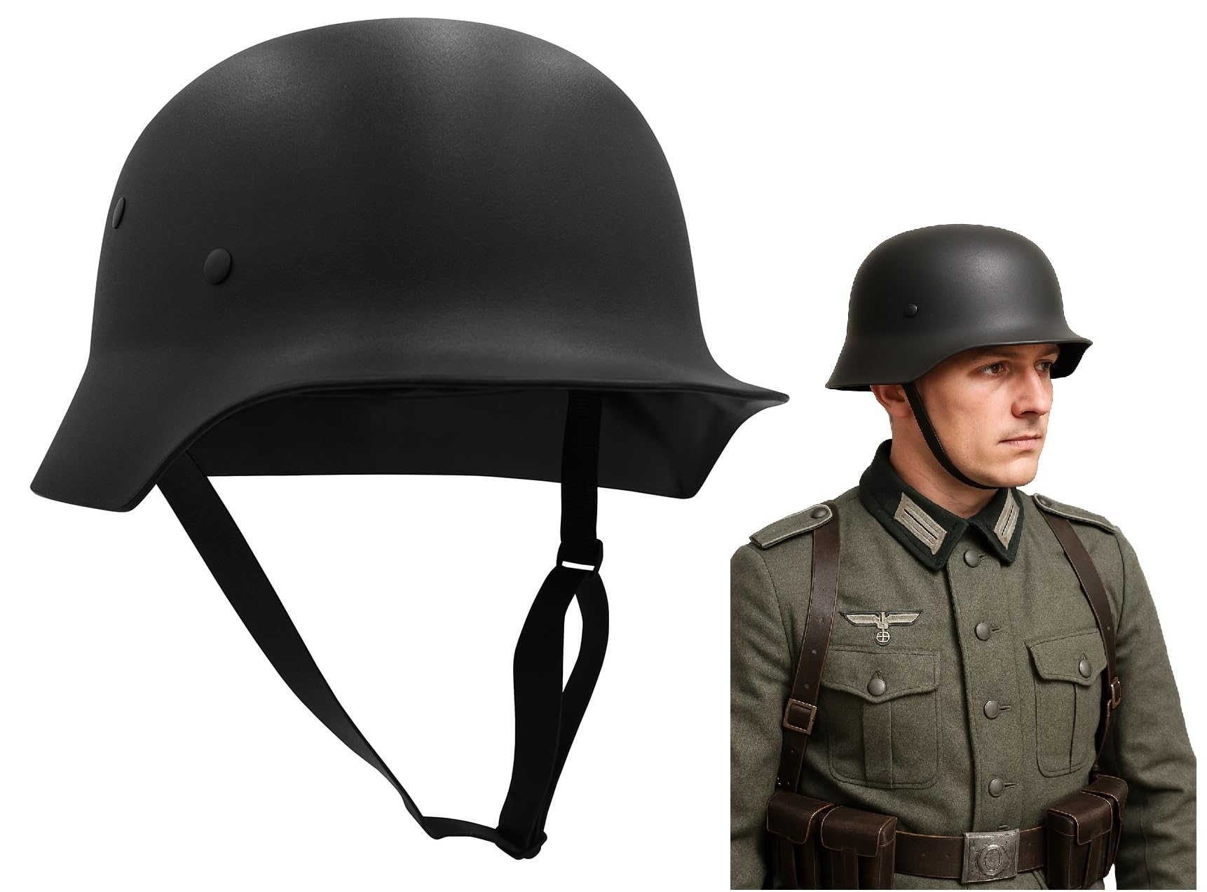 Nicky Bigs Novelties Adult German Army Helmet Costume, Black, One Size