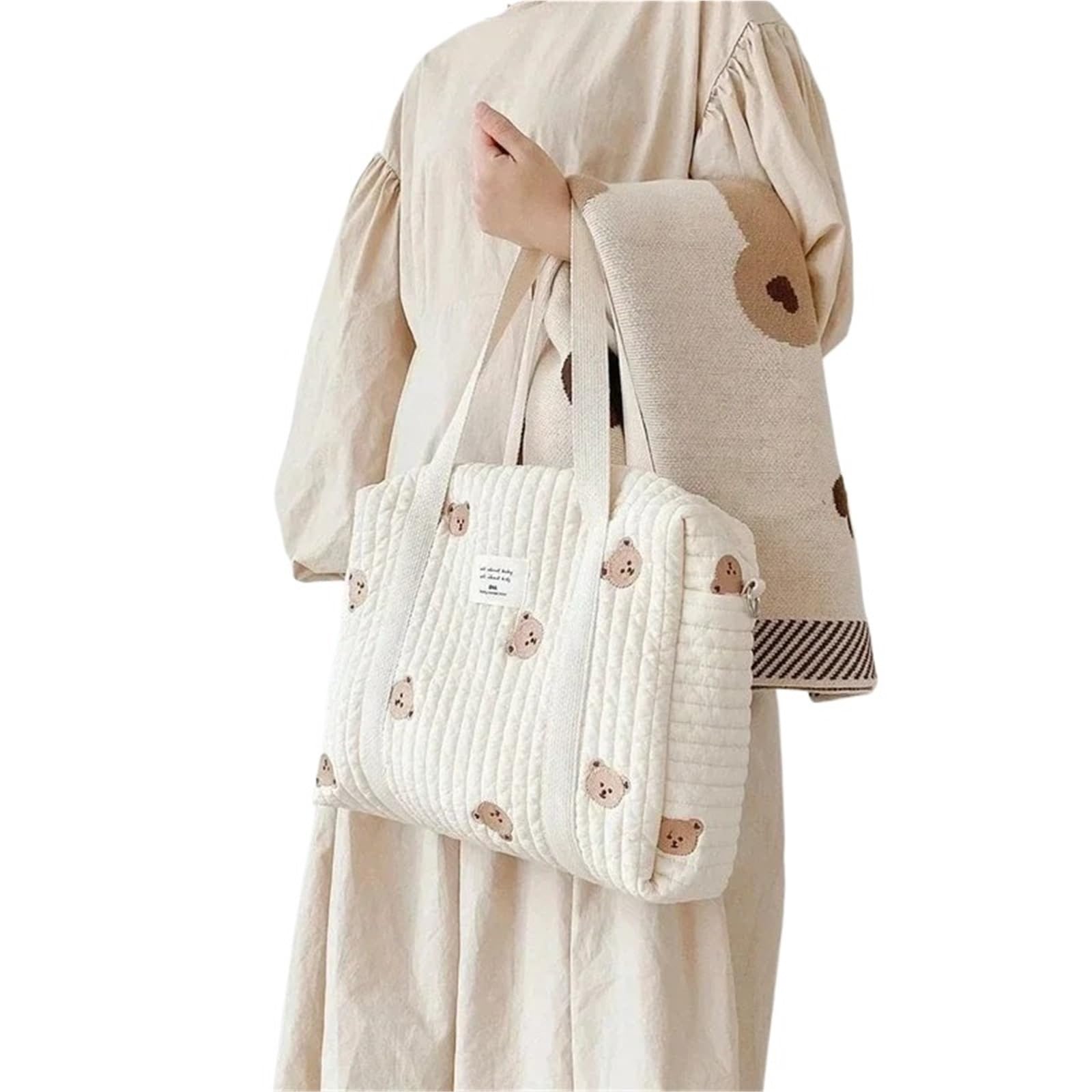 Bolso Carro Bebe Bolsa de pañales for niños, cochecito for niños, bolsa organizadora de pañales, bolsas de mamá bordadas acolchadas, accesorios for niños, bolsa de almacenamiento for cambiar pañales o