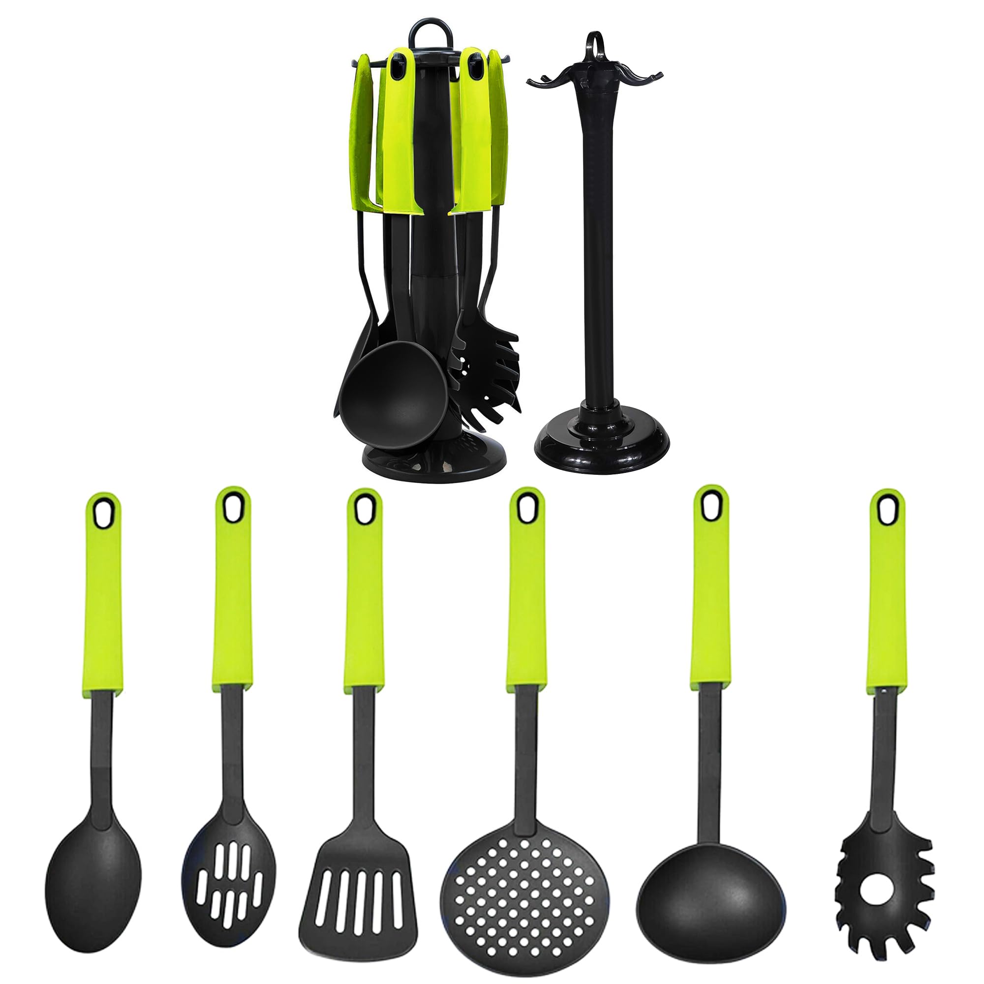 7 Pcs Silicone Kitchen Utensil Set with Holder, Heat Resistant BPA Free