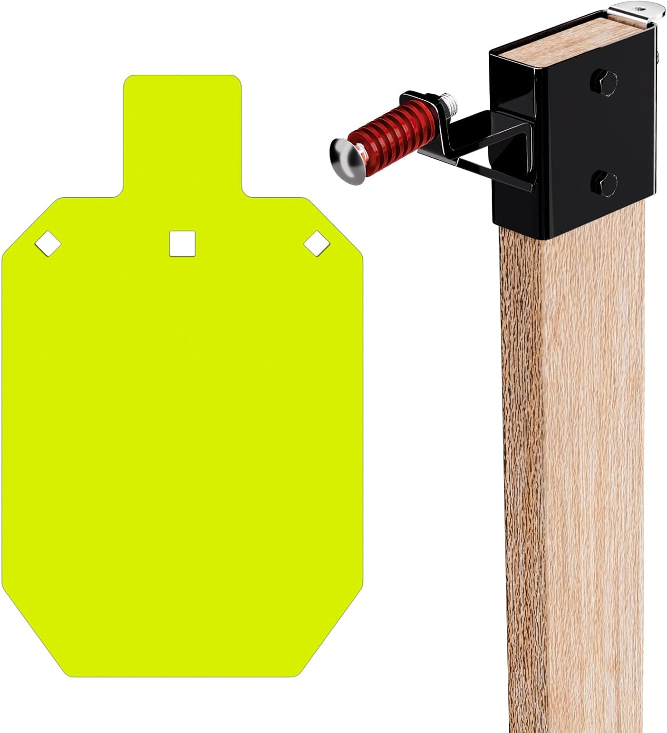 Highwild AR500 Steel Shooting Target 1/2 Inch Thick 7" x 12" Silhouette Torso with 2x4 Target Holder Mount