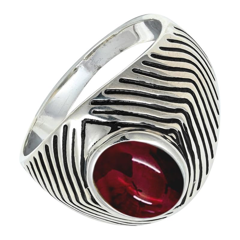 Edelstein Ring silberplattiert für Damen und Herren stilvoll alle Größen Geschenkidee handgefertigter Schmuck CRG1171AA