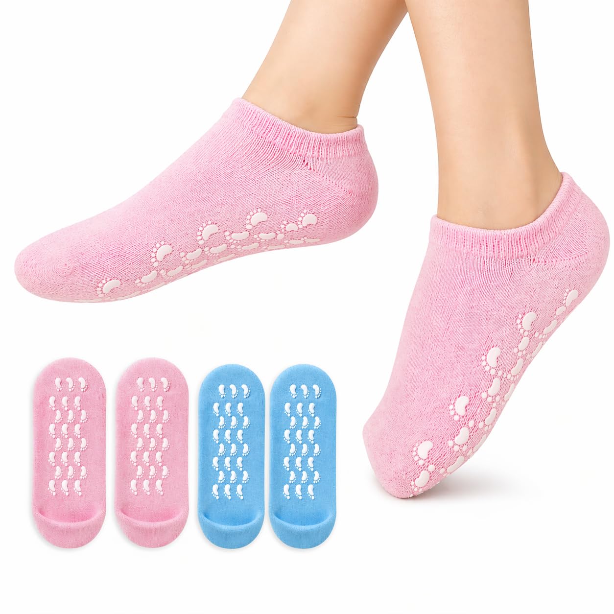 REDVANT Moisturizing Silicone Spa Gel Socks for Women & Men, Crack Heel Repair Cotton Spa Socks with Inner Gel, Foot Hydra... - Review, Price and Buying Guide