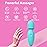 Mini Wand Massager,Small Cordless Handheld Massager with 10 Quiet Vibration Modes, Personal Handheld Rechargeable Massager for Neck Shoulder Back Body
