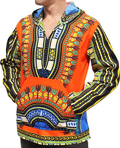RaanPahMuang Brand Thin Bright Dashiki Windbreaker Hoody Long Sleeve