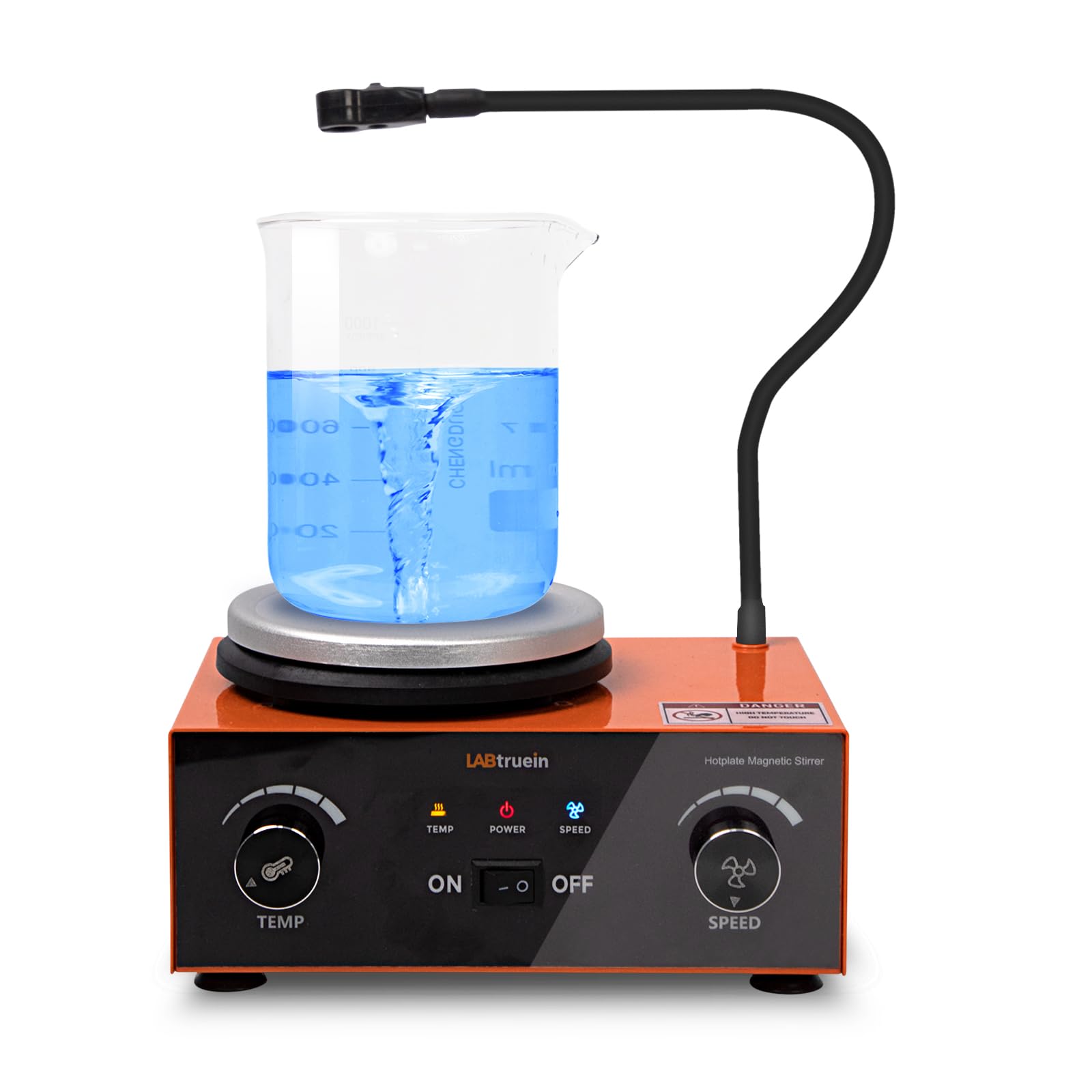 LABTRUEIN Magnetic Stirrer Hot Plate Lab Magnetic Stir Plate Max 536°F Hot Plate with Magnetic Stirrer Include Stir Bar 2000ML | 2600rpm