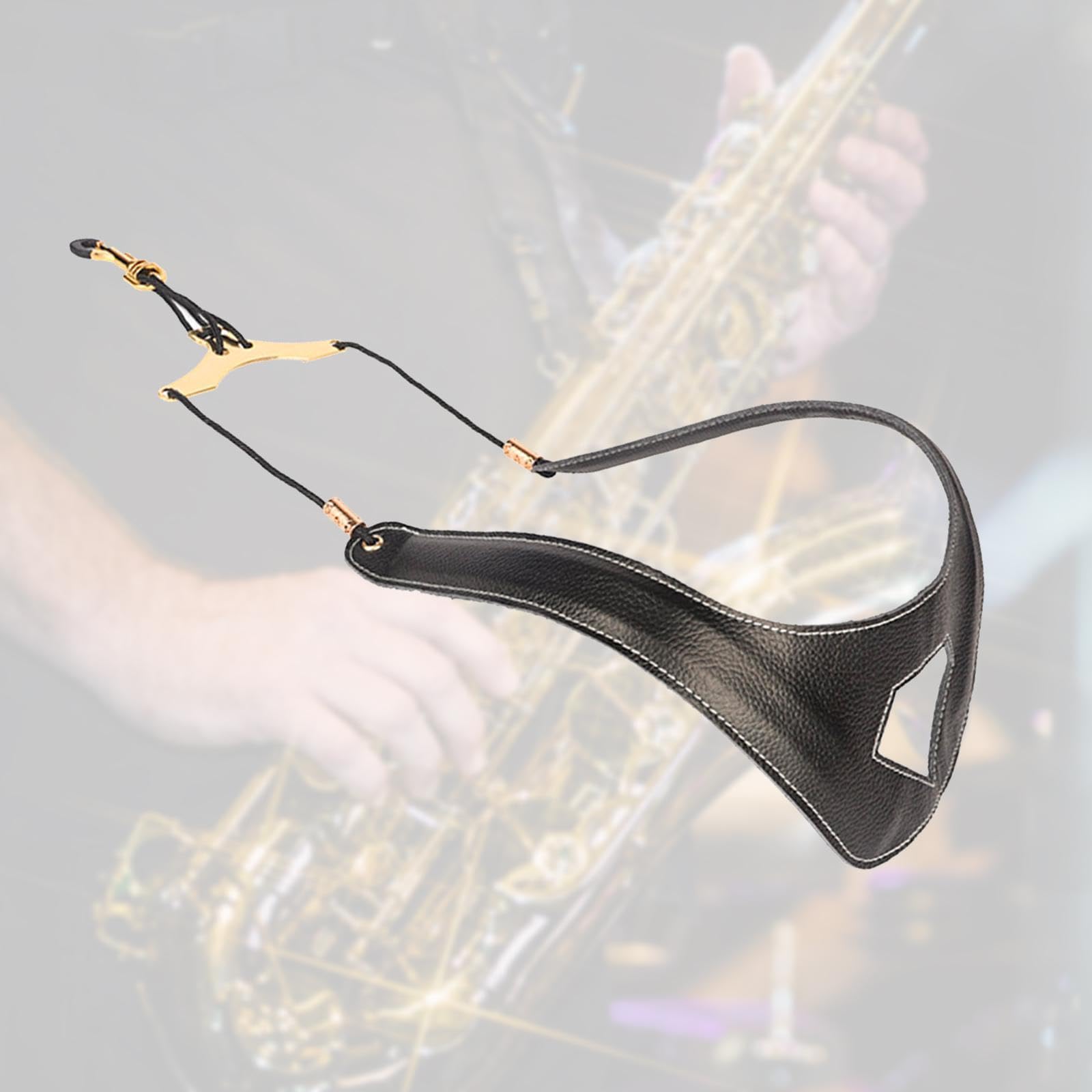 Harnais d'épaule pour saxophone, harnais de saxophone réglable, sangle d'épaule pour saxophone alto ténor baryton soprano, Noir