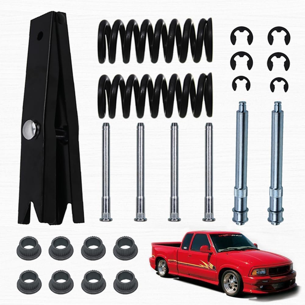 RULLINE Complete Door Hinge Repair Kit Compatible with 94-04 Chevrolet Blazer - Includes Tool, Spring, and Pins