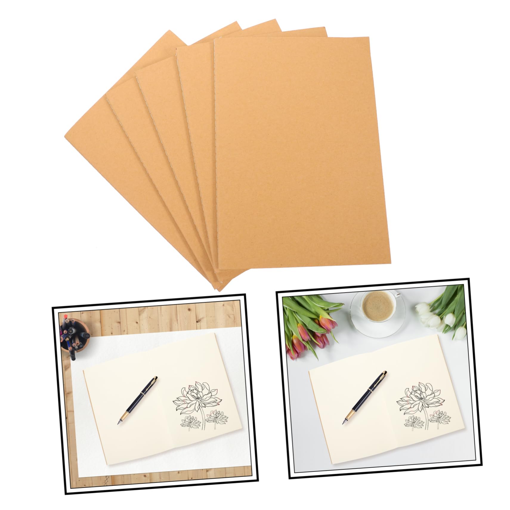 jojofuny 2 Set Quaderni Da Schizzo Portatili Senza Righe Taccuini Per Disegno Compatti E Pratici Carta Bianca Di Qualità Per Artisti E Studenti Per Schizzi E Mappe Mentali 5 Pezzi * 2