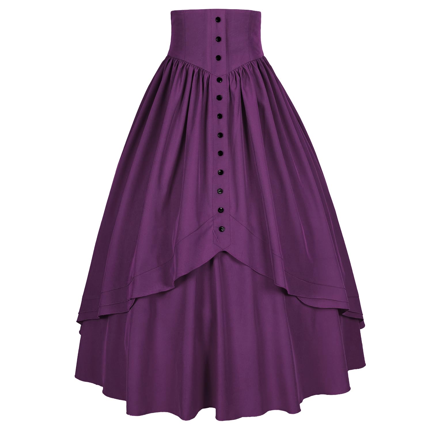 Mingyuezai Women's Z2880vt Victorian Skirt Medieval Renaissance Peasant Skirt, L
