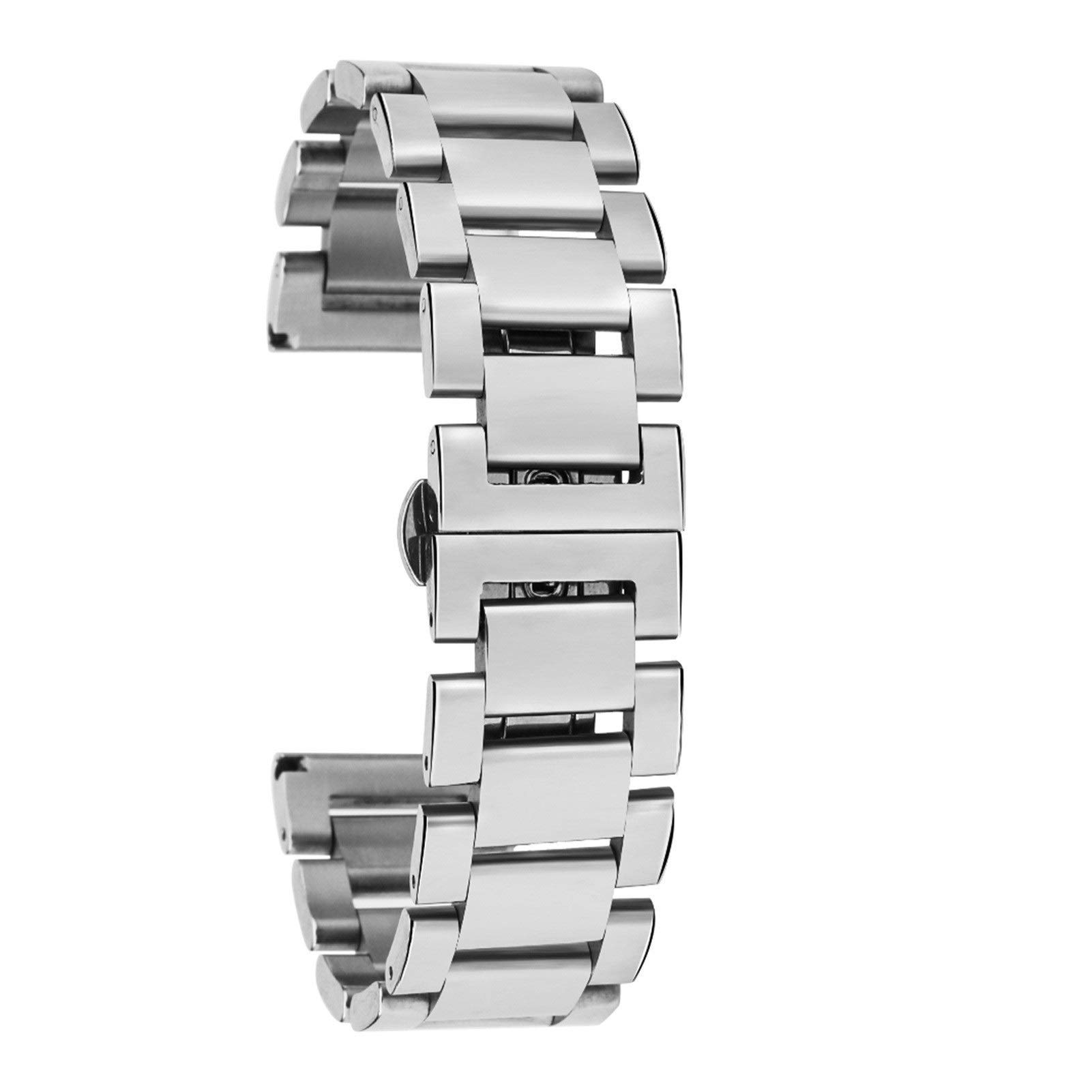 Bracelet de montre acier inoxydable argenté de qualité supérieure