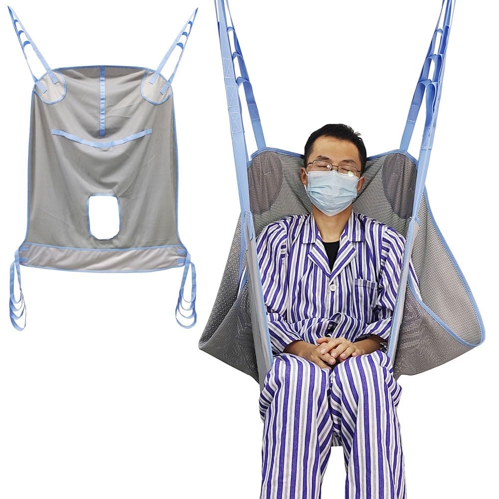 Arnés Elevación Paciente Cuerpo Completo, Grúa de Paciente, Eslinga De Elevación,para Posicionamiento Y Elevación De La Cama,Enfermería, Fácil de Usar Medium