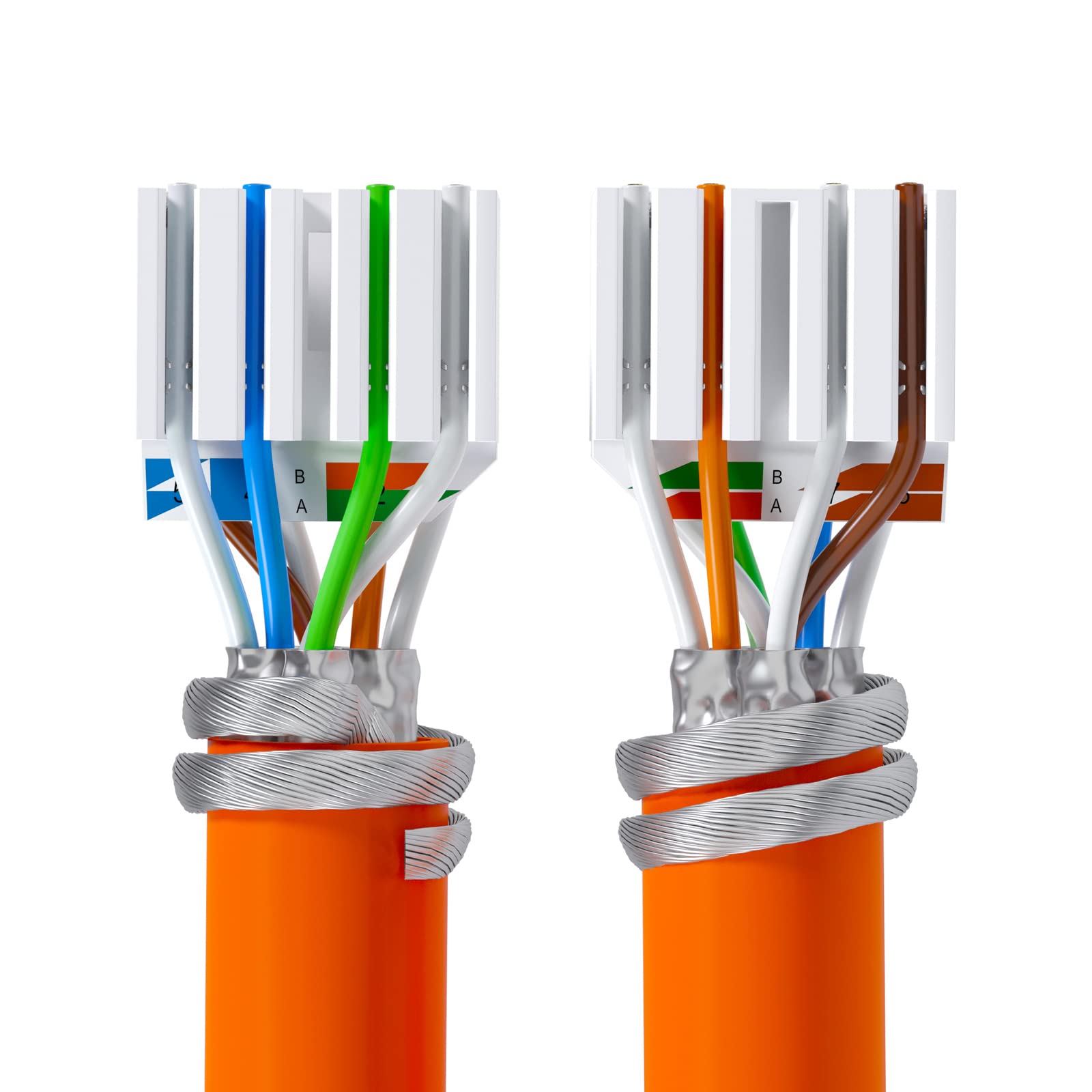HB-DIGITAL Connecteur de câble réseau LSA Cat.7 STP sans outil - Adaptateur de montage sur site - Rallonge pour câble de pose LAN - Câble d'installation Ethernet