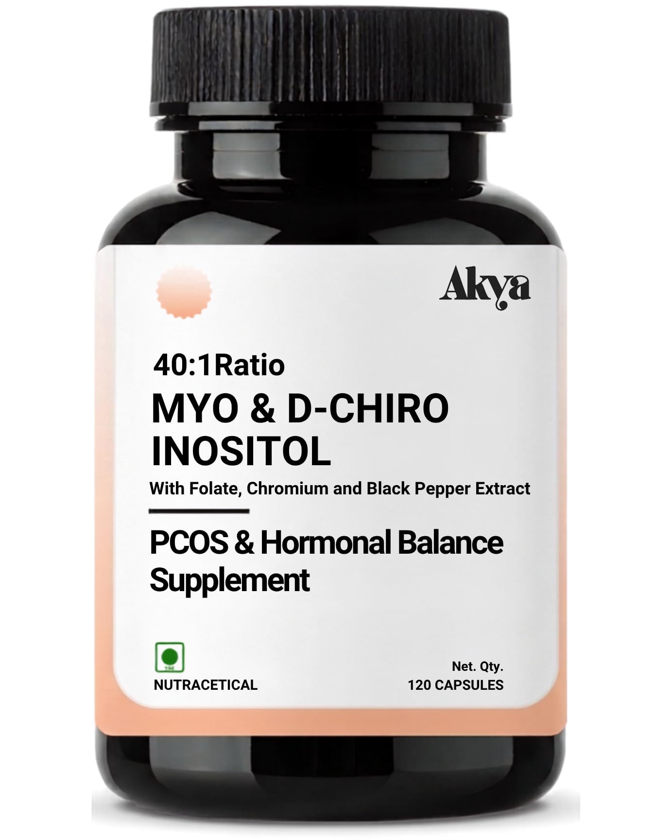 PCOS Support Supplement For Women | Myo & D-Chiro Inositol - 40:1 Ideal Ratio | 2000 Mg Myo-Inositol & 50 Mg D-Chiro-Inositol | For Hormonal Balance, Ovarian Health, Fertility & Regular Menstruation cycle | 120 Veg Capsules-image-27