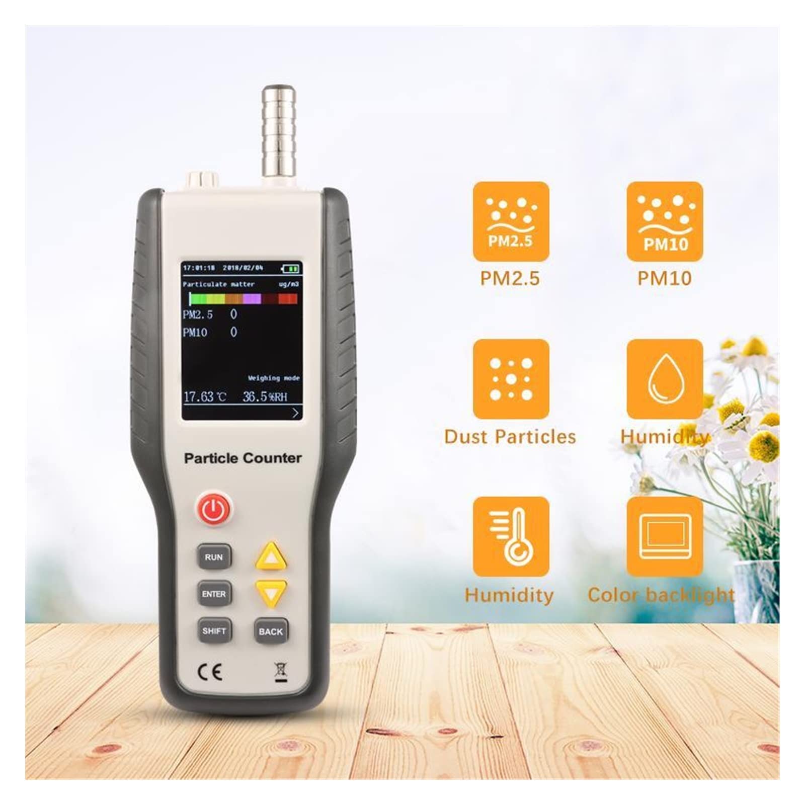 Luftqualitätsmonitor, 9600 Partikelzähler-Luftqualitätsdetektor zur Überwachung des PM 2.5-Monitors