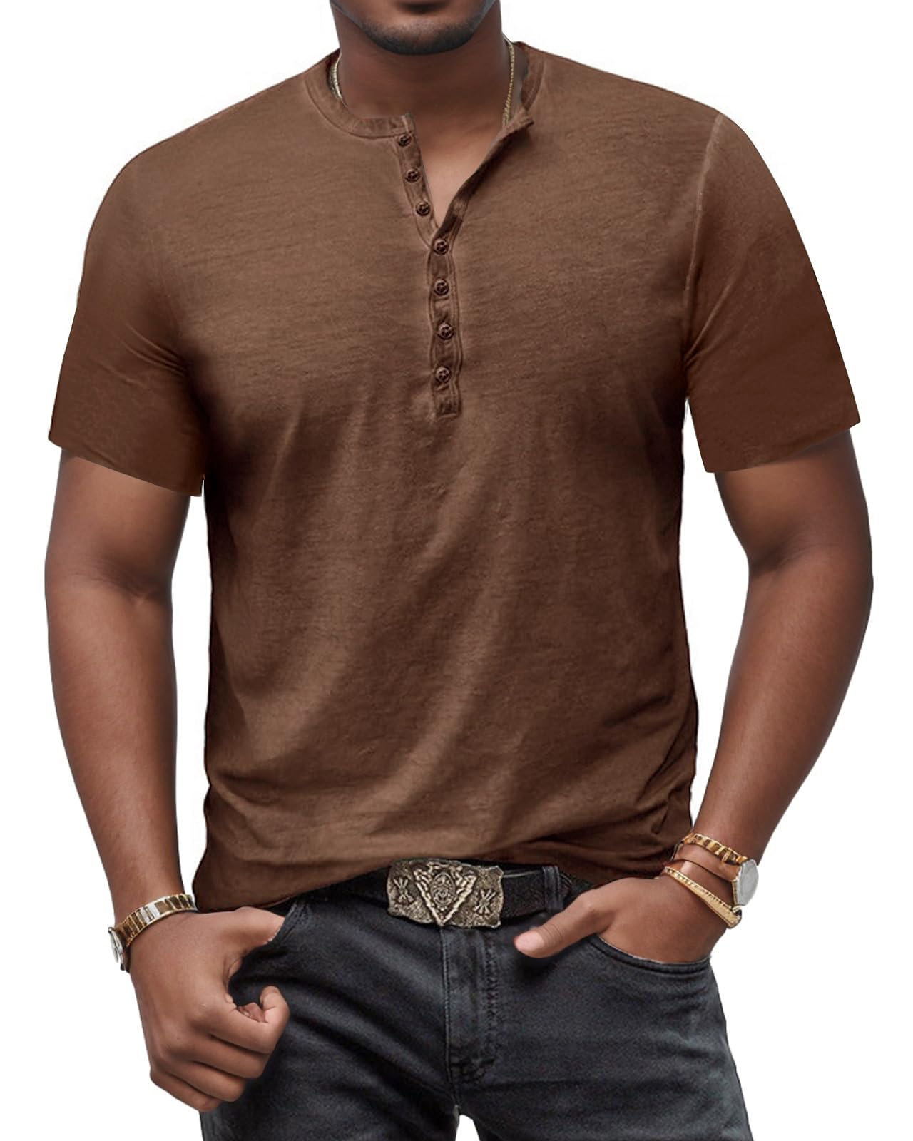 YawYews Maglia Manica Lunga Uomo Maglietta Cotone Uomo T Shirt Manica Lunga Aderente Lunghe Vintage retrò M-3XL