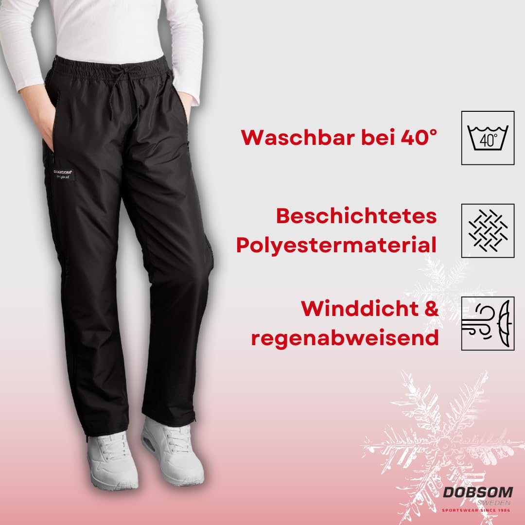 Dobsom Comfort Reha Hose für Kinder gefüttert I Kinderhose mit durchgehendem seitlichen Reißverschluss | Einfach An- und Auszuziehen | Jungen & Mädchen Trainingshose | Sporthose | Jogginghose