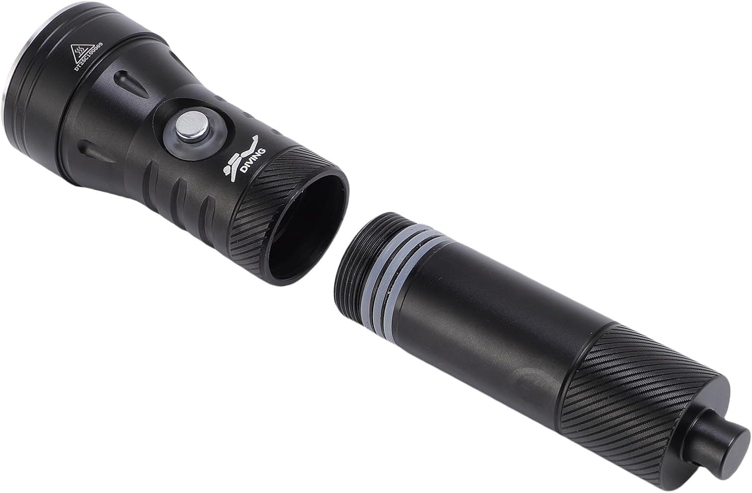 Diving Flashlight, IPX8 2000LM 5 Modes Aluminum Alloy Dive Torch, Magnetic Control Switch Torch with High Brightness, Ideal for Snorkeling, Diving, Swimming & Camping