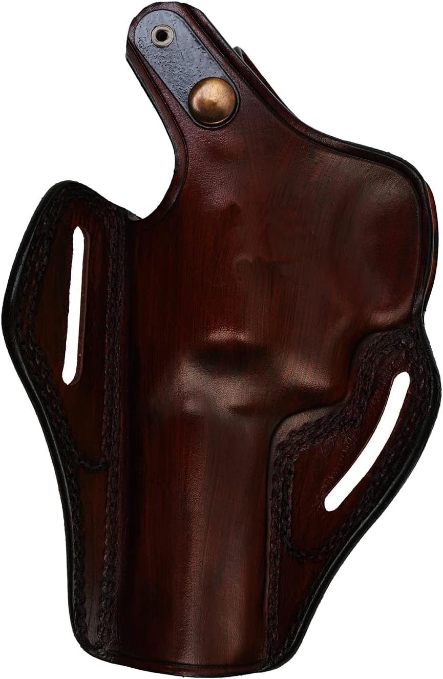 Thumb Break Leather Holster for Taurus 856 Defender 3" Barrel, Basket Weave, Genuine Leather, Right or Left Handed