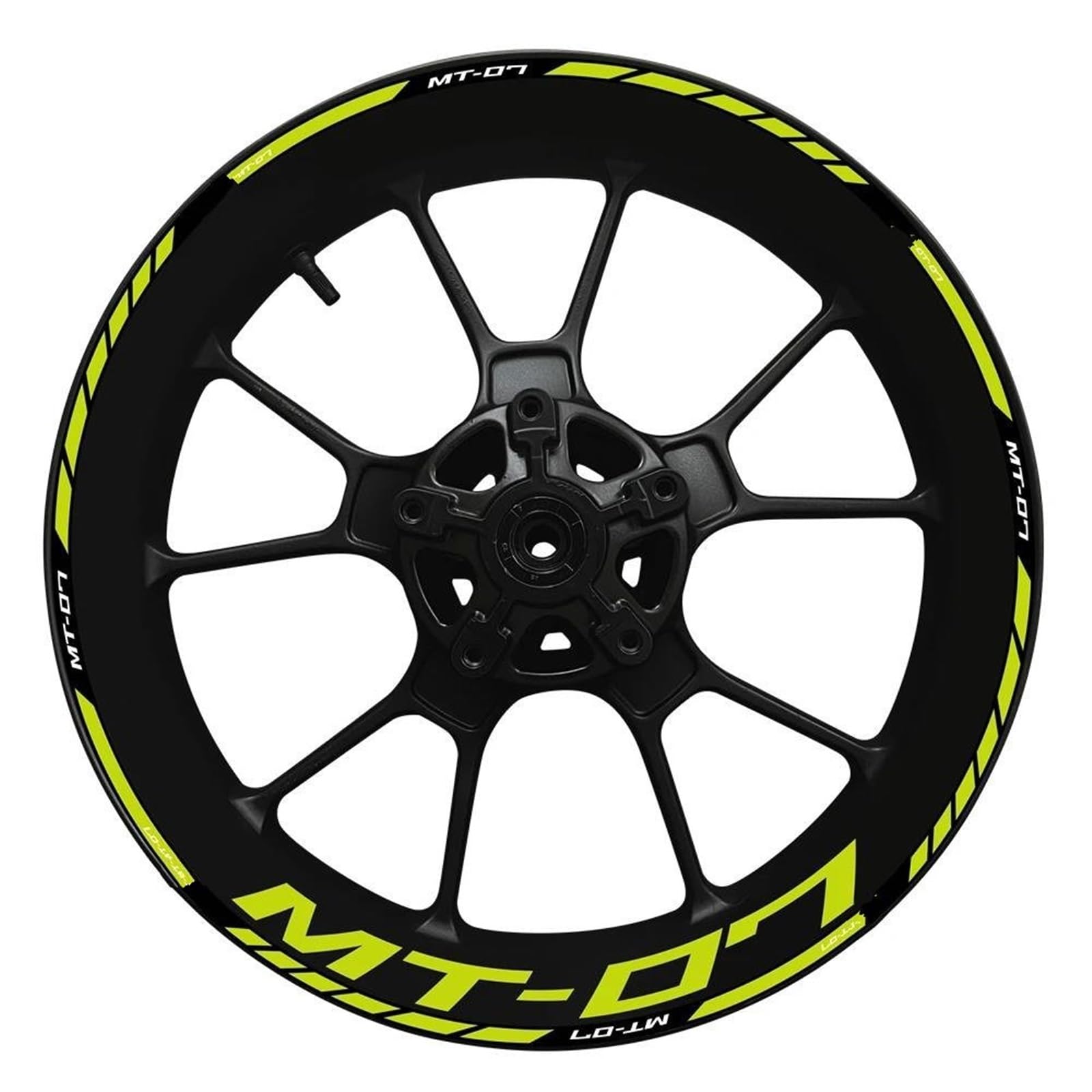 Wheel Hub Decal MT07 Set MT 07 Inner and Outer Rim Sticker 2022 for Yamaha MT-07(Color24)