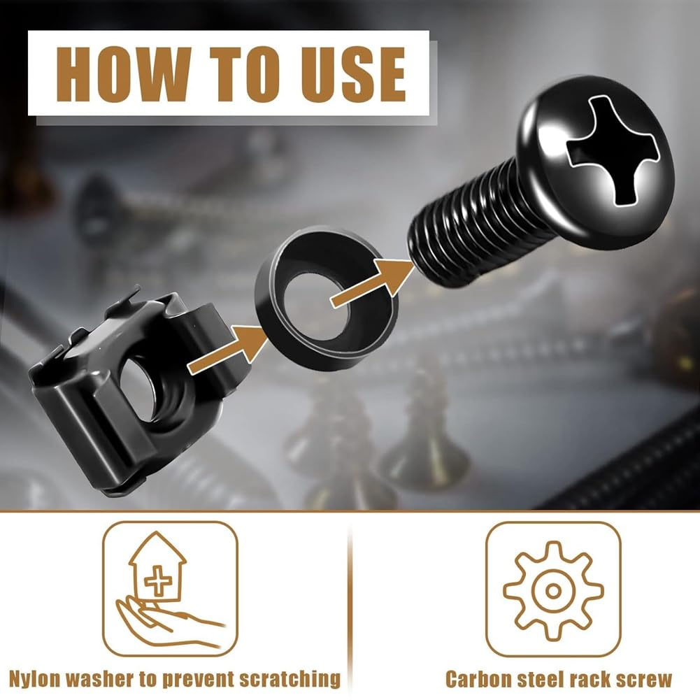 Kit 50 Viti, Dadi E Rondelle Per Installazioni Su Armadi Rack 19 Colore Acciaio - Foto 4