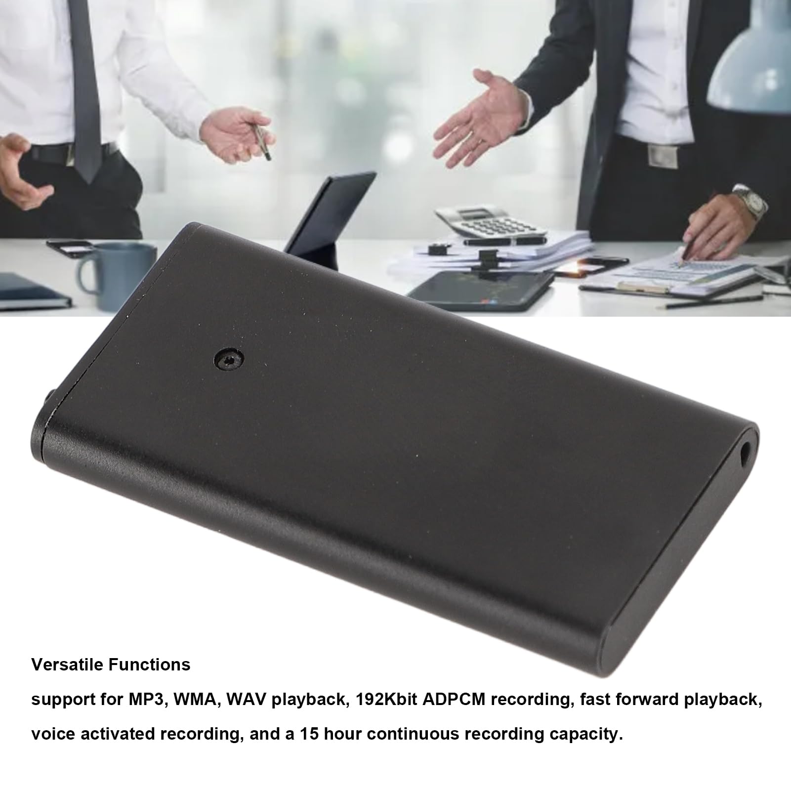 Registratore vocale digitale, registratore vocale trasparente, riduzione del rumore portatile, versatile registratore di suoni MP3, dispositivo di registrazione vocale digitale in alluminio, per