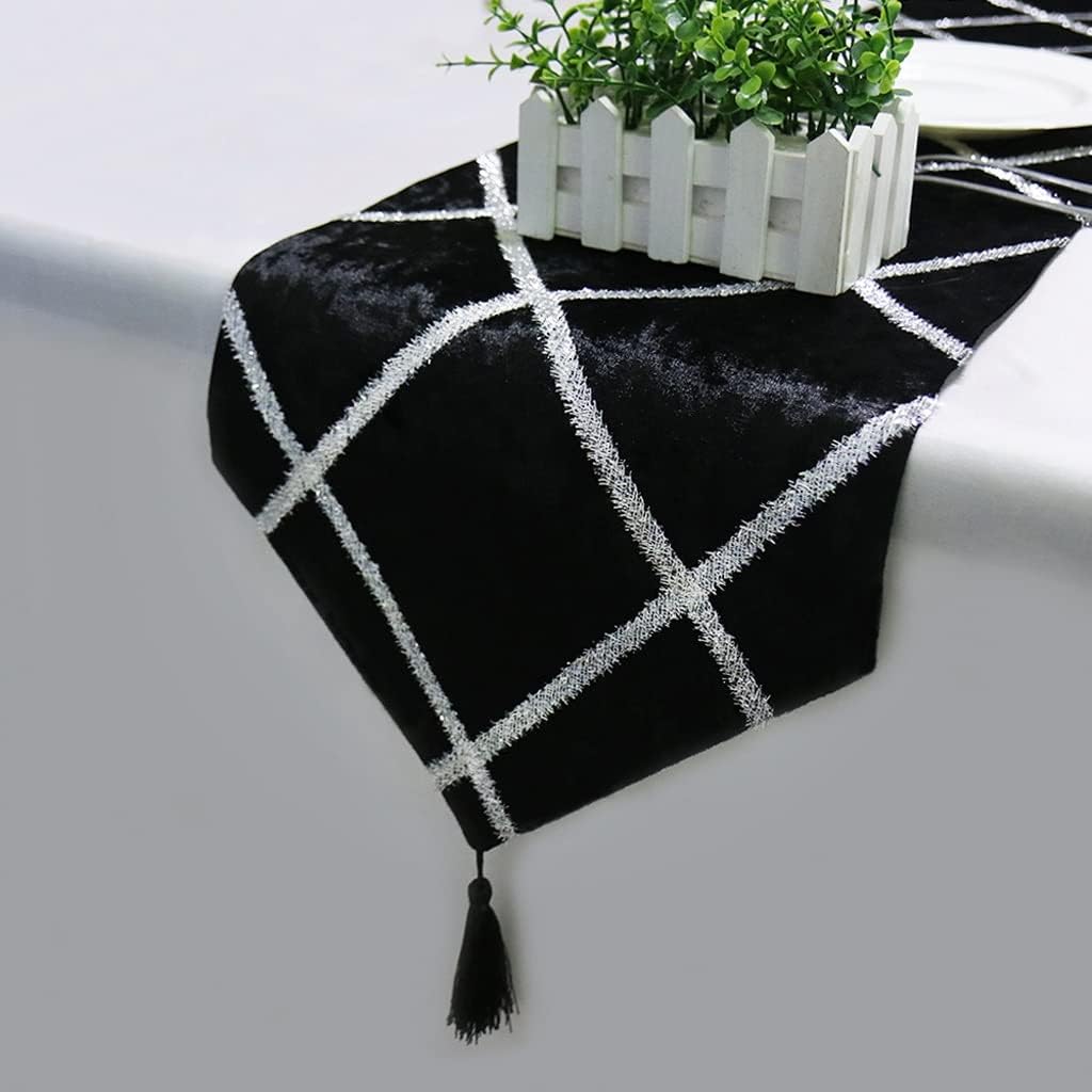 Lattice Table Runner Bed Runner Party Wedding Decors Stripe End of The Bed Table Cloth Towels(28x180cm)