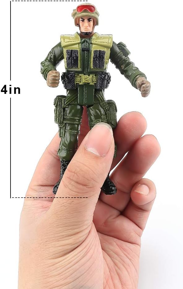 US Army Men and SWAT Team Toy Soldiers Action Figures Playset with Military Weapons Accessories for Kids Boys Girls,12Pcs : Toys & Games