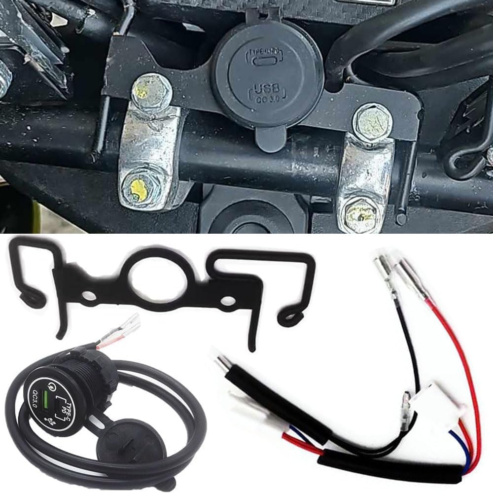 Compatible for Honda Navi 110 2022-2024 Plug & Play Wiring Harness Connector Accessory Kit + Mount Bracket