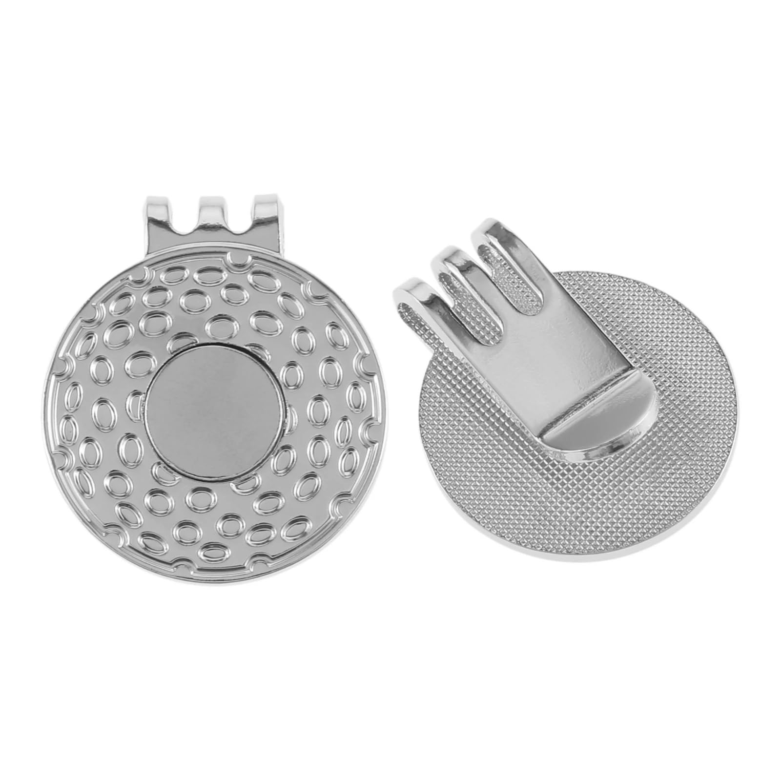 Golfballmarker 20Pcs Silber Golf Hut Clip Korrosion-beständig Magnetische Cap Clips Marker Legierung Putting Green Zubehör 25mm