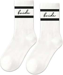 Mr&MrsGifts Bride Socks Wedding Gifts Bridal Shower Gift for Bride to be, Engagement Gift, Bachelorette Party Accessories