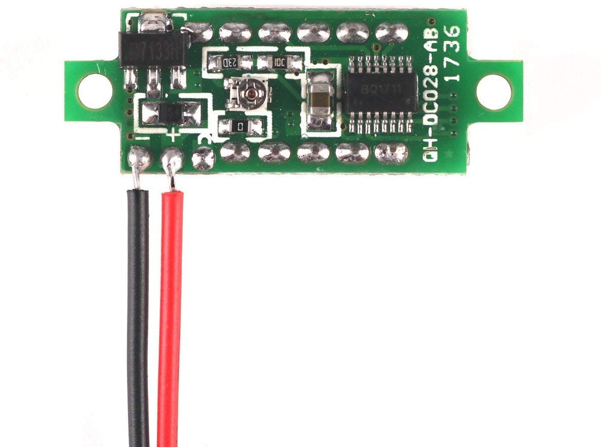 Mini Voltmètre Numérique Digital 0.28" 2.5-40V DC Module Afficheur Tension LED E