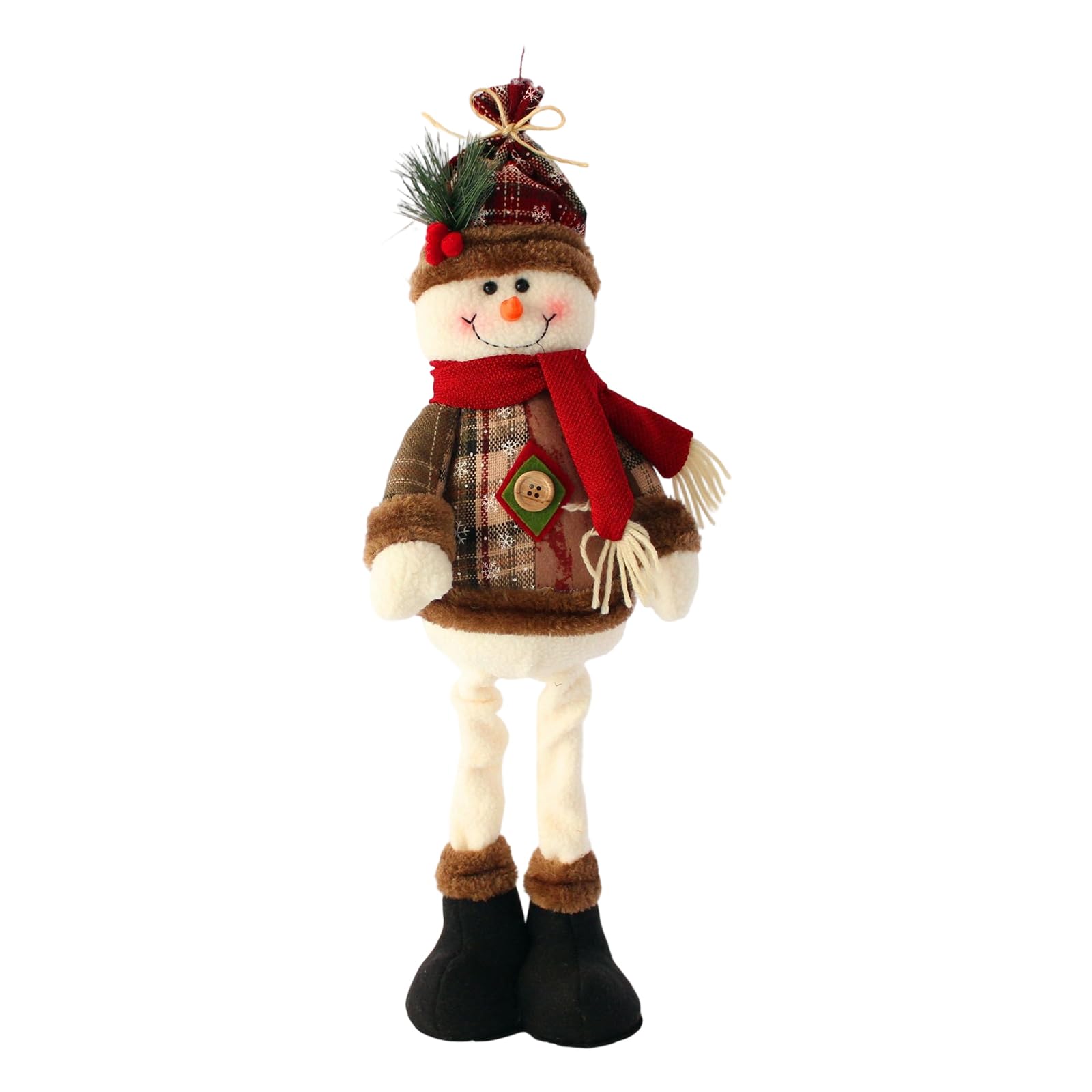 Limtula Christmas Reindeer Decorations with Snowman Dolls, Holiday Ornaments for Home and Mantel Christmas Doll Ornaments