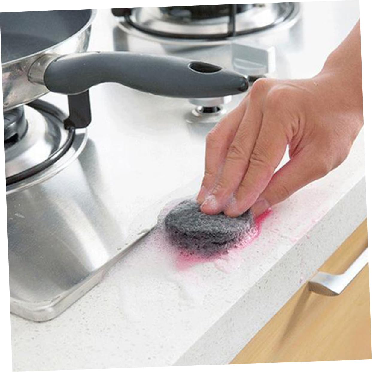 Lot de 30 éponges à récurer en Laine d'acier, for Le Nettoyage des ustensiles, for la Cuisine et la Salle de Bain,Torchon