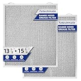 S99010430-002 Range Hood Aluminum Mesh Filter Compatible with Bro-an Nu-tone Ken-more 99010430-002, 4512880 Grease Filter 13-7/8" x 15-3/4" - 2 Packs by Fetechmate