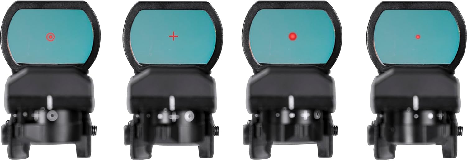 BARSKA 1x Reflex Red Dot Sights – Multi-Reticle and Single-Dot Options with Illuminated Reticles, Quick-Release Mounts, and Unlimited Eye Relief