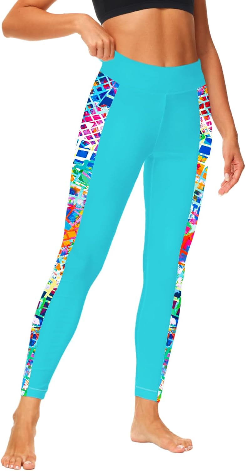 Deerose Print Swim Pants for Women Sun Protection High Waisted Swimming Leggings Rash Guard Pants - Image 7