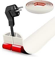 Vista 30 de Cubierta autoadhesiva para cables de suelo, gestión de cables de 3.3 pies, protector de tira de extensión para cables, evita tropiezos de cables