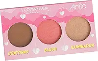 Paleta Trio - Contorno + Blush + Iluminador, Combo Mara - 972, Anita