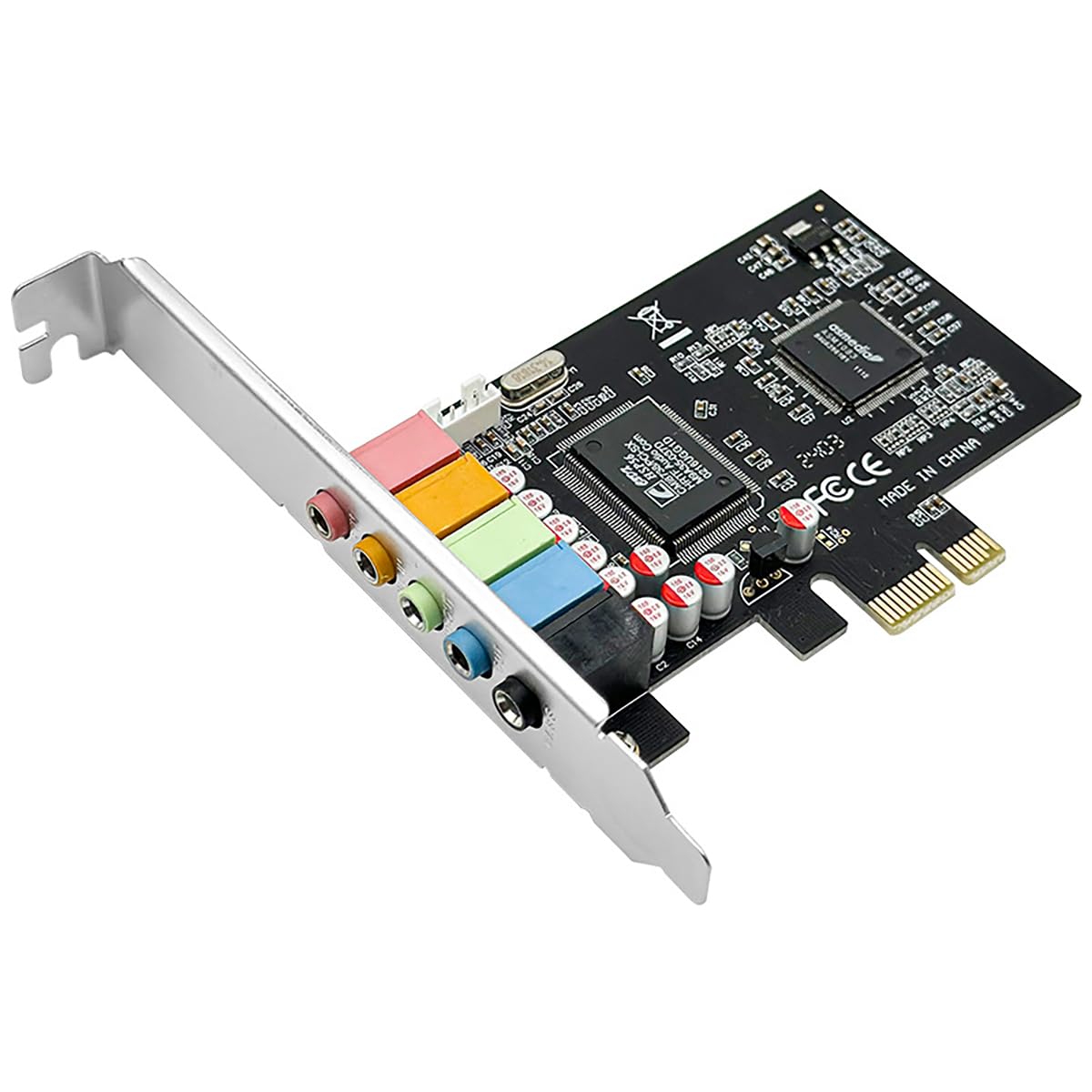 PCIe X1 to 5.1CH Internal Sound Card with CMI87384CH Chip 5.1 Channel Surround Stereo Audio Card for Desktop PC Compatible with A3D, DS3D, DirectSound 3D, EAX Sound Effects