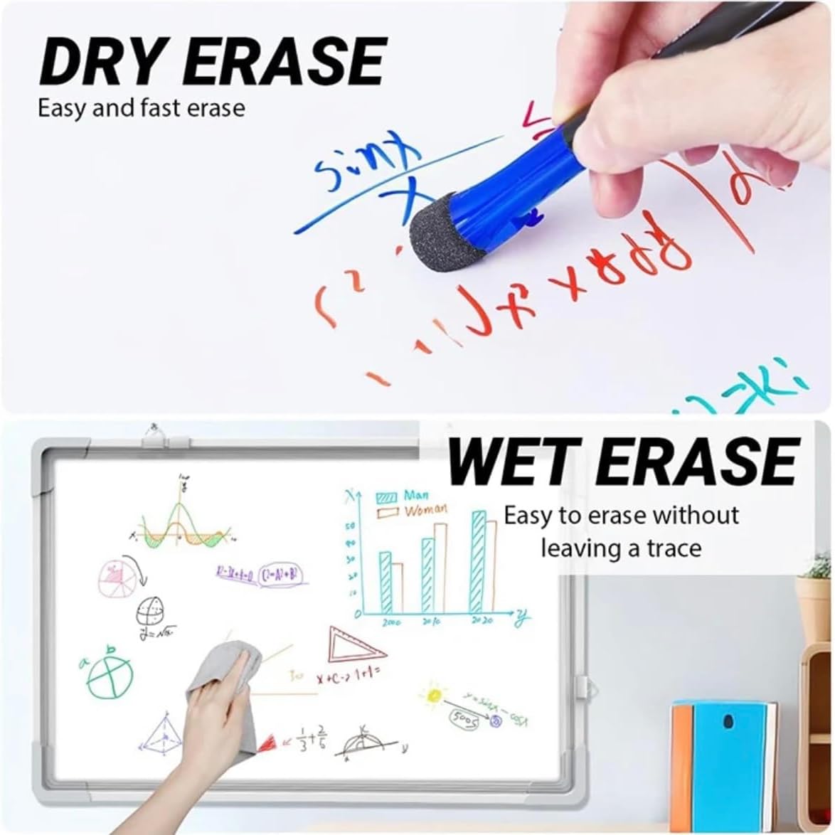 White Board Marker | Magnetic Dry Erase Fine Tip Whiteboard Marker | Non-Toxic Low-Odor Dry Erase Marker | Magnetic Marker Pen for Fridge Whiteboard | Teacher, School Supplies (12 Colors)