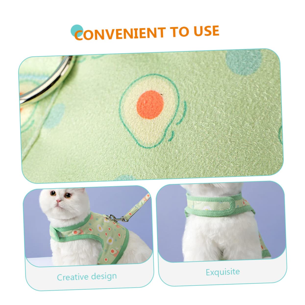 Kisangel 4ensembles Harnais Maille pour Chat avec Laisse Design Avocat Adorable pour Chiots Et Accessoires De Promenade pour Animaux