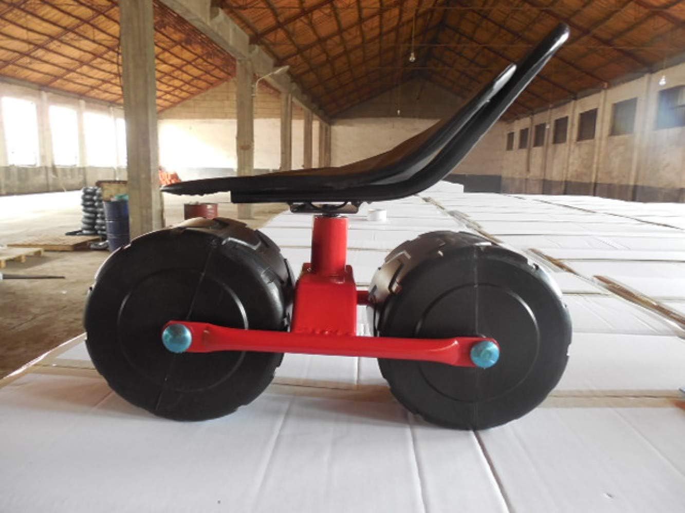 Trolley Portable Firm Iron Garden Cart Tool Planting Picking Stool Comfortable Pu Sponge Seat Pad Moving Chair with Wheels Garden Supplies F/A/S